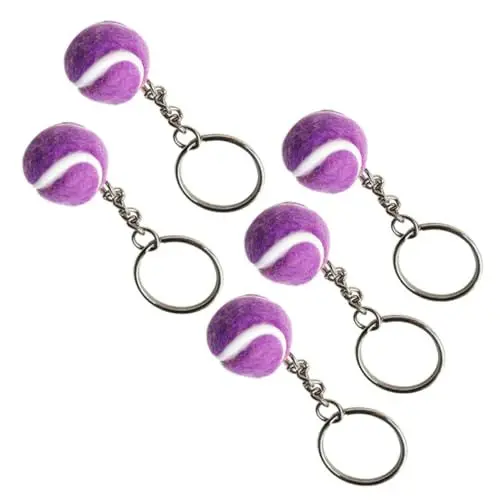 Produktbild: 5 STK Schlüsselanhänger mit Tennisbällen Plüschtier-Schlüsselanhänger Mini-Sport-Plüsch-Tennis-Schlüsselanhänger schlüsselanhänger Tennis mini Tennis Schlüsselanhänger-
