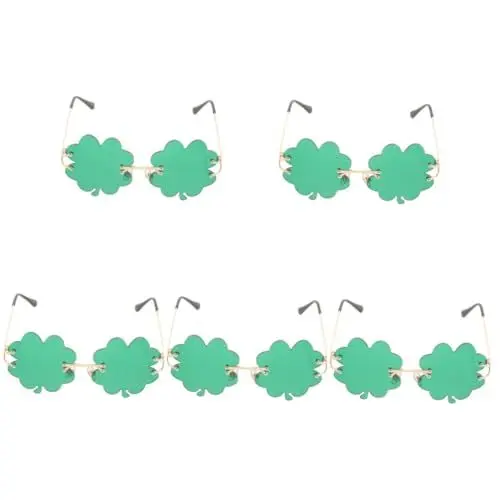 Produktbild: AOKWAWALIY 5 Stück Sonnenbrillen Coole Brillen Lustige Sonnenbrillen Partybrillen Für Damen St Patricks Sonnenbrillen St Patricks Day Sonnenbrillen Neuartige Sonnenbrillen Lustige