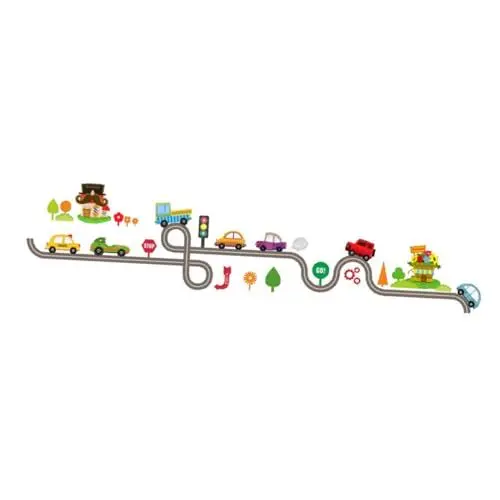 Produktbild: AOKWAWALIY Autospur Wandtattoos für auto kinder wandtattoo Jungen Fenster kinderzimmer wandsticker wall stickers for kids room wandtattoo hause Hintergrund Haushalt Wandaufkleber