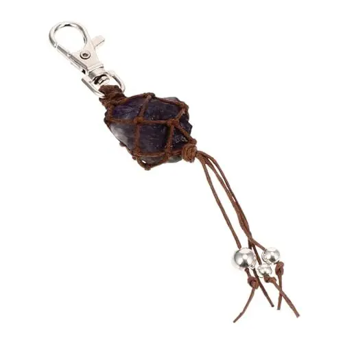 Produktbild: Kristallanhänger Anhänger glasanhänger Kristallornament Amethyst Handwerk Anhänger stilvolle unregelmäßige Halskette Amethyst Halskette Amethyst-Anhänger Metall Violett