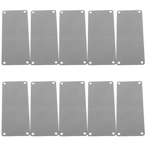 Produktbild: AOKWAWALIY Leere Schilder Für Das Handwerk DIY Zubehör 10st Schild Aus Edelstahl Rostfreier Stahl Tür Zubehör Metall Metallschild Türversorgung