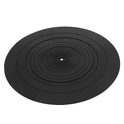 Produktbild: AOKWAWALIY Rekordmatte Pad für Vinyl-Schallplatte Plattenspieler für Schallplatten drehteller CD-Player für zu Hause Schutzmatte für Schallplatten Plattenspieler-Pad aus Silikon-Vinyl Musik