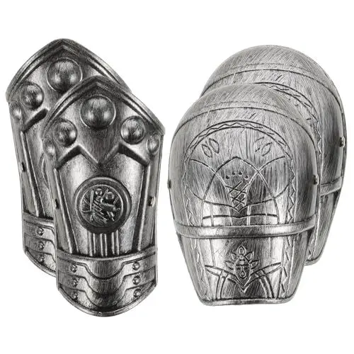 Produktbild: AOKWAWALIY Rüstungskostüm für Kinder Ritterrüstung Schulterpolster Armschutz mittelalterlicher Ritter Cosplay Kostüm Zubehör für Halloween Partys Foto Requisite