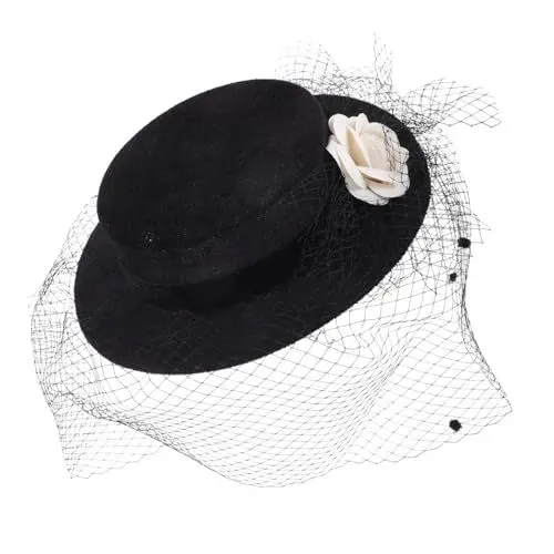Produktbild: AOKWAWALIY Damenhut Eleganter Fascinator Perfekt Für Hochzeiten Beerdigungen Und Teepartys