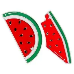 Produktbild: AOKWAWALIY Wassermelonen-Brosche Palästina 2 Stück Wassermelonen-Emaille-Pin Palästina-Brosche Hawaiianische Broschen In Fruchtform Wassermelonen-Abzeichen Brustnadel Schmuck Geschenke Für