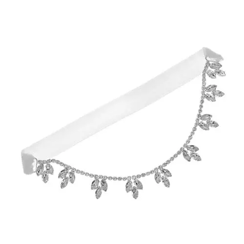 Produktbild: AOKWAWALIY elastisches Strumpfband Strumpfbänder Beinketten aus Strass Strumpfgürtel für die Hochzeit Hochzeitsschmuck für Brautjungfern hochzeitsdeko hochzeits Dekoration Strasssteine Silver