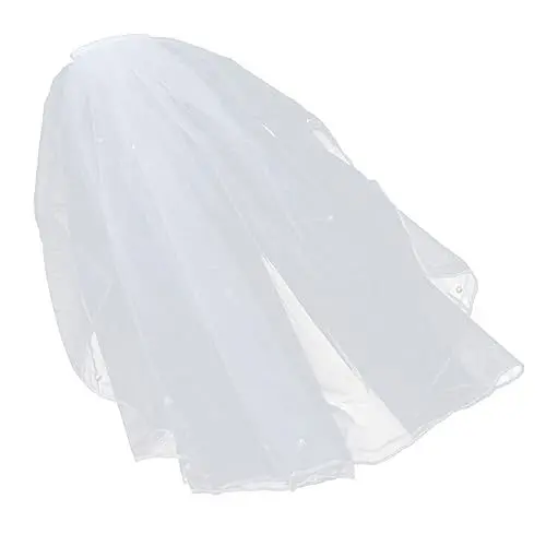 Produktbild: AOKWAWALIY kurzer hochzeitsschleier Schleier für die Braut Brautschleier Haarkamm Schleier Perlendekor Hochzeitskleider wedding hair accessories bridal veil Hochzeitsschleier Weiß