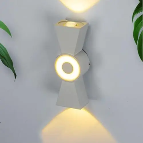 Produktbild: AoLa LED Wandleuchte 3-Flamme Nachttischlampe 14W Warmes Licht 3000K IP 55 hoch und runter Wandlampe Modern Innen/Aussen Wandbeleuchtung für Schlafzimmer Wohnzimmer Flur Treppenbeleuchtung Weiß