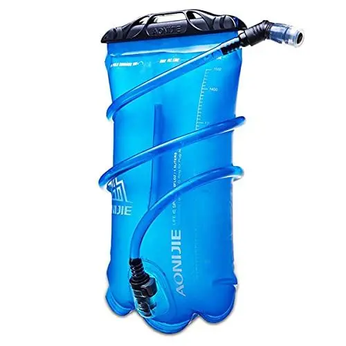 Produktbild: AONIJIE 1.5L/2L/3L Faltbares TPU Wasserbeutel Trinkblase Trinkbeutel mit Schlauch und Mundstück für Marathon Running Wandern (1.5L)