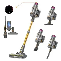 Produktbild: aonus A9S Akku Staubsauger mit LED-Anzeige, 45000Pa 580W Staubsauger Kabellos Starke Saugsleistung, 8 in 1 Bürstenloser Motor bis zu 70 Min, für Tierhaare Teppich Hartböden Reinigen