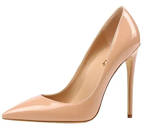 Produktbild: AOOAR Damen High Heel Klassische Abendschuhe Nackt Lackleder Pumps EU 39