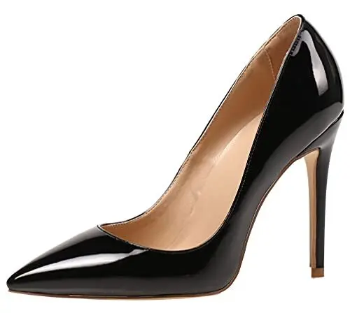 Produktbild: AOOAR Damen High Heel Klassischer Schwarz Lackleder Kleid-Partei Büro Pumps EU 40