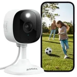 Produktbild: AOQEE 2K Hundekamera mit App - 2,4 GHz Haustierkamera mit App und Sprechen per Handy für Katzen/Cat/Pet/Dog Camera, 2-Wege-Audio, Farbnachtsicht, SD/Cloud-Speicher, C1