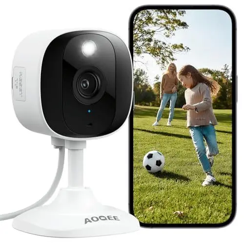 Produktbild: AOQEE 2K Hundekamera mit App - 2,4 GHz Haustierkamera mit App und Sprechen per Handy für Katzen/Cat/Pet/Dog Camera, 2-Wege-Audio, Farbnachtsicht, SD/Cloud-Speicher, C1