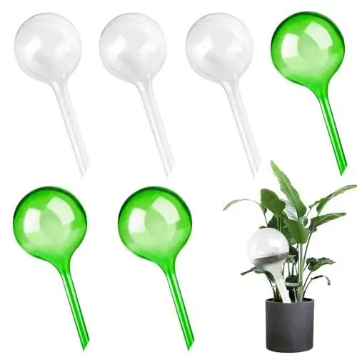 Produktbild: Aoreun 6 Stück Pflanzen Bewässerungskugeln, 27.5 x 8 cm Bewässerungskugeln Kunstoffe, Automatische Bewässerungssystem, Topfpflanzen PVC Bewässerung für Garten Bonsai Pflanzen Zimmerpflanzen