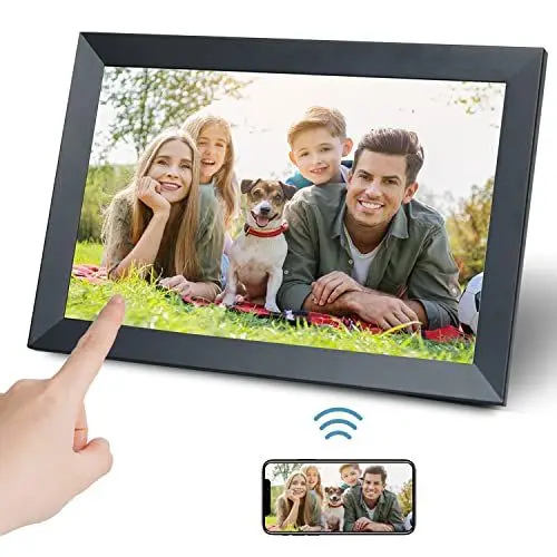 Produktbild: Aorpdd Digitaler Bilderrahmen WLAN 10.1 Zoll, HD IPS-Touchscreen Elektronischer Bilderrahmen mit 32 GB Speicher, Automatische Drehung, Teilen von Fotos oder Videos überall über Frameo App