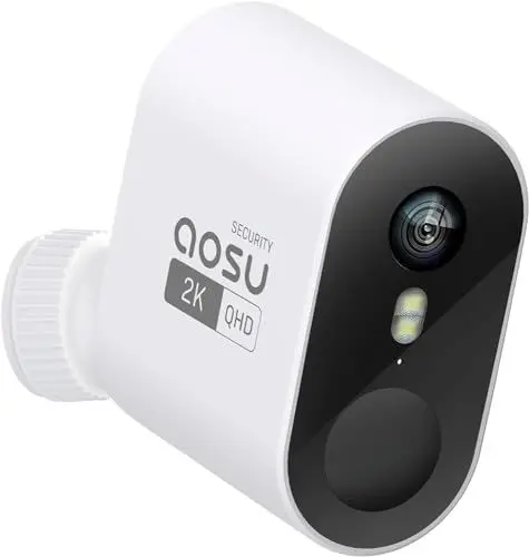 Produktbild: AOSU 2K HD Überwachungskamera, Fügen Sie Kameras speziell für HomeBase hinzu (Funktioniert nicht ohne Homebase), Überwachungskamera Aussen Akku, PIR Bewegungserkennung, 166°Weitwinkel, Nachtsicht,IP67