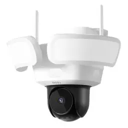 Produktbild: AOSU 5MP Außen Überwachungskamera mit Licht - Kabelgebundene WLAN Kamera Aussen mit 2600 Lumen Flutlicht, 3 PIR Bewegungsmelder, 360° Abdeckung, 24/7 Aufnahme, KI-Erkennung, Smarte Beleuchtung