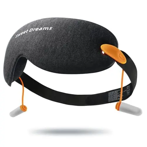 Produktbild: Aosun Schlafmaske und Ohrstöpsel in einem,Speziell für Reisen entwickelt, Tragbare Schlafbrille mit Doppelfunktion, 100% Verdunkelung Augenmaske Schlafmasken für Frauen & Herren mit Klettverschluss