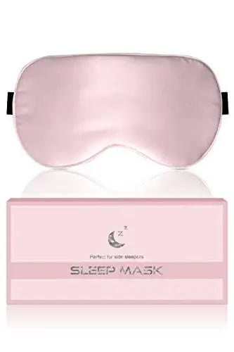 Produktbild: Aosun Seiden Schlafmaske für Seitenschläfer, 22 Momme, 100% Reine Natürliche Bio Maulbeerseide Augenmaske, Verdunkelung Schlafbrille mit Gummiband, Wertvolles Geschenke für Frauen & Mama