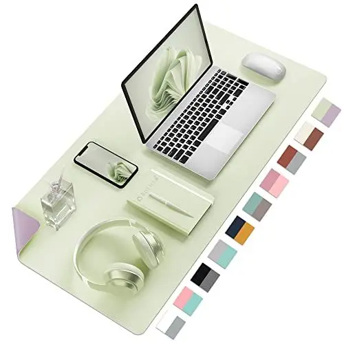 Produktbild: Aothia Schreibtischunterlage -Multifunktional PU-Leder-Schreibtischmatte,Große Mauspad,Doppelseitig Gaming mauspad,Wasserdichter Schreibtischschutz für Büro/Zuhause(60x35cm,Matcha)