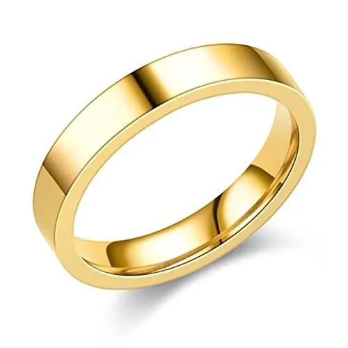 Produktbild: Aotiwe Breiter Edelstahlring Damen, Personalierste Geschenke Beste Freundin 4Mm Passform Gold 57 (18.1)