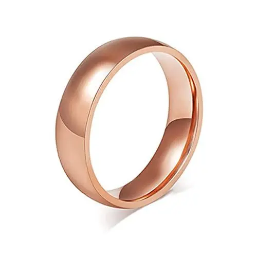 Produktbild: Aotiwe Breiter Edelstahlring, Esotherik Geschenk Einfaches Ringband Roségold Größe 67 (21.3) für Memoir Weihnachten