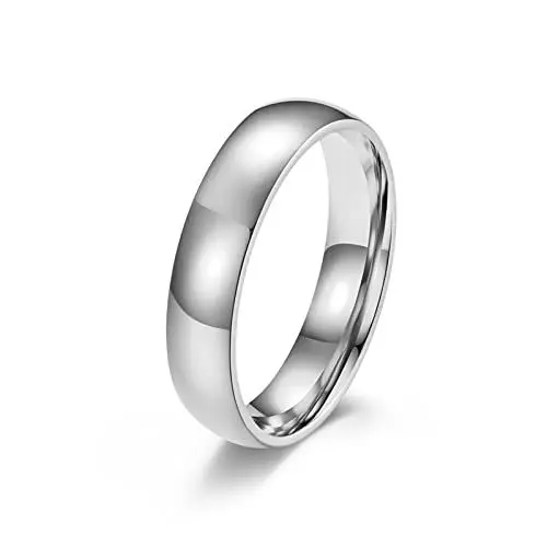 Produktbild: Aotiwe Ring Edelstahl Herren, Meine Freund Geschenk Spiegel Hell Silber 4Mm 65 (20.7) für Partnerschaft Trauung