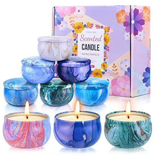 Produktbild: Aottom Duftkerzen Geschenkset(9 * 75g),Duftkerze Weihnachten Geschenkset Frauen,Natürliches Sojawachs Aroma Kerzen Duftkerzen Weihnachten Teelichter Aromatherapie Kerzen für Weihnachts