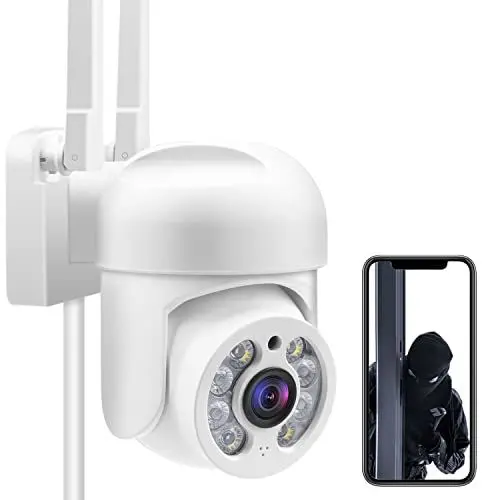 Produktbild: Aottom Überwachungskamera Aussen IP Kamera 2MP WLAN PTZ Kamera Outdoor, Sicherheitskamera mit Bewegungserkennung, 40m Nachtsicht, 2-Wege-Audio, IP66 Wasserdicht, YILOT App (MAX.128GB SD Karte)