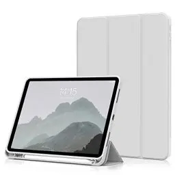Produktbild: aoub Hülle für iPad Air 11 Zoll M2 2024 6. Generation, Hülle mit Stifthalter für iPad Air 5. Generation 2022/iPad Air 4 Hülle 2020 10,9 Zoll, iPad Air 6./5./ 4. Gen Case, Auto Sleep/Wake, Grau