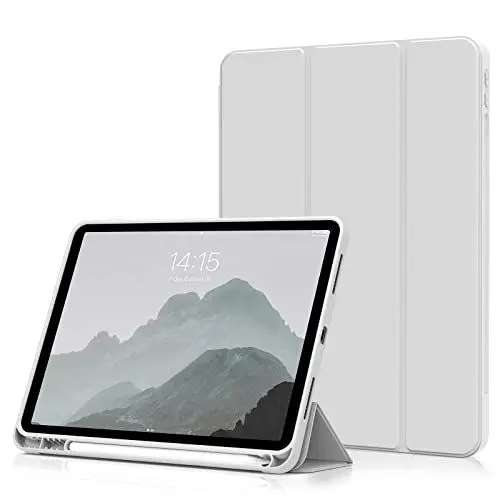 Produktbild: aoub Hülle für iPad Air 11 Zoll M2 2024 6. Generation, Hülle mit Stifthalter für iPad Air 5. Generation 2022/iPad Air 4 Hülle 2020 10,9 Zoll, iPad Air 6./5./ 4. Gen Case, Auto Sleep/Wake, Grau