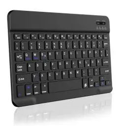 Produktbild: aoub Kabellose Tastatur mit deutschem QWERTZ Layout für iPad 9./8./ 7. Generation 10,2 Zoll, iPad Pro 12,9/11/10.5/9.7, iPad Air 5./ 4. /3./2./ 1. Generation, iPad 6./ 5. 9,7 Zoll, iPad Mini, Schwarz