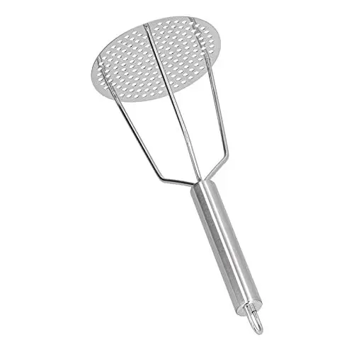 Produktbild: Aoveew Kartoffelstampfer aus Edelstahl für Kartoffeln, Obst und Fleisch, ergonomisches Design, leicht zu reinigen