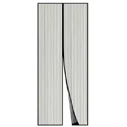Produktbild: Apalus Fliegengitter Tür, Magnet Insektenschutz 90x220cm, Der Magnetvorhang Ist Ideal Für Die Balkontür, Kellertür und Terrassentür, Kinderleichte Klebemontage Ohne Bohren, Nicht Kürzbar Schwarz