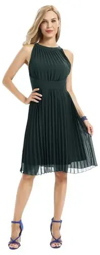 Produktbild: ApartFashion Damen Plisseekleid Kleid, Emerald, Normal