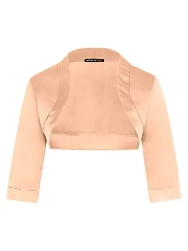Produktbild: ApartFashion Damen Satin-Bolero Pullover, Apricot, Normal