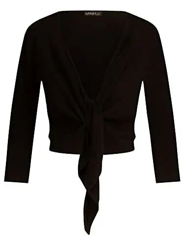 Produktbild: ApartFashion Damen Strickbolero Pullover, Schwarz, S EU