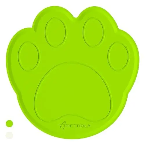 Produktbild: APETDOLA Napfunterlage rutschfeste Silikon Katzen und Hunde Futtermatte, Einzelne Kralle Grün 1 Stück, 35 x 35 cm