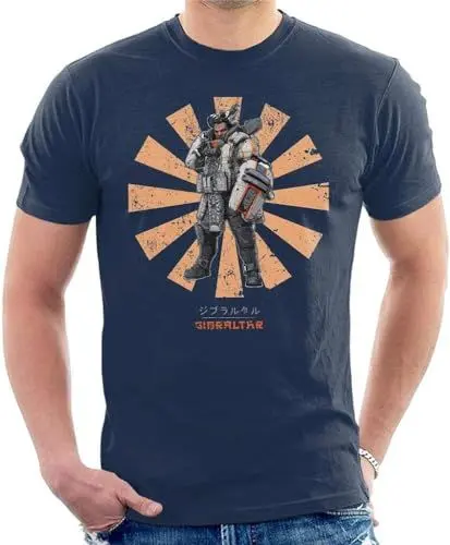 Produktbild: Apex Legends Gibraltar Retro Japanese Men's T-Shirt T-Shirts & Hemden(XX-Large)