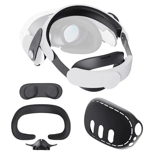 Produktbild: APEXINNO Elite Riemen für Meta Quest 3, Zubehörset, Kopfband, Gesichtsabdeckung, Lichtblocker Nasenschutz, Headset-Schutzhülle, Objektivabdeckung für Oculus Quest 3