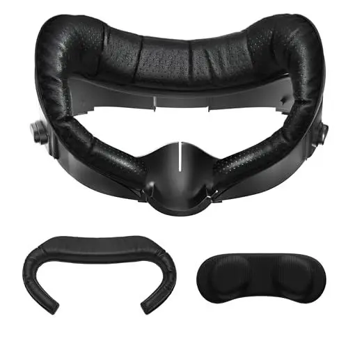 Produktbild: APEXINNO Verstellbare Headset-Einlage für Meta Quest 3, Extra Groß, mit Tasten zur Tiefeneinstellung, Lichtblocker Nasenschutz, PU-Gesichtspolster, Facial Interface Zubehör für Oculus Quest 3