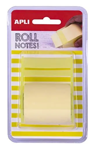 Produktbild: APLI 18190 Haftnotiz-Spender, 50 mm x 8 m, Pastellgelb