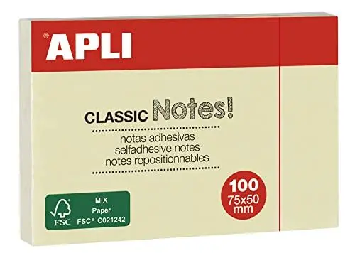 Produktbild: APLI 2 Stück Notizblock 50 x 75 Standard-Pack