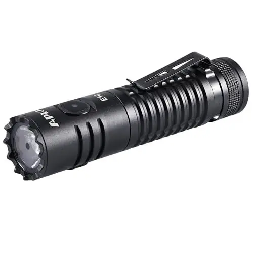Produktbild: APLOS E10 Aufladbar LED Taschenlampe USB C Extrem Hell 1300 Lumen IP68 Wasserdicht mit 6 Modi Klein Blitzlicht für EDC, Camping, Notfall, Inspektion, Reparatur