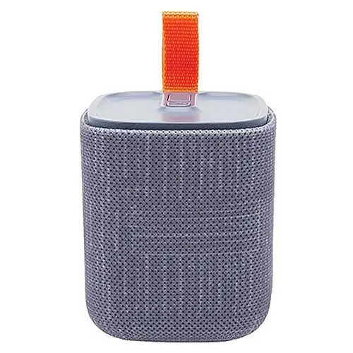 Produktbild: APM Tragbarer Bluetooth-Lautsprecher, Mini-Lautsprecher, Kabellos, Kompaktes Format, Trendiges Design, Bis Zu 8 Stunden Akkulaufzeit, Spritzwassergeschützt IPX4, Grau, 571077