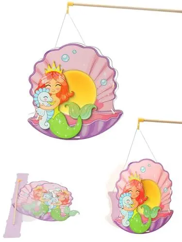Produktbild: APODESS 2SET LED Meerjungfrau Laternen Bastelset für Kinder Herbst Basteln Martinslaternen Halloween Basteln Lampions Kinder Laterne für Jung Mädchen Sankt Martin