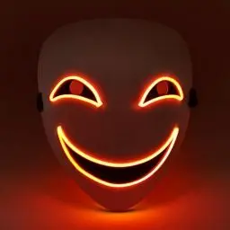 Produktbild: APODESS Anime LED Maske - Halloween Cosplay Leuchtend Purge im Dunkeln - Cyberpunk 3 Blinkmodi für Fasching Karneval - Kostüm Requisite für Herren Damen