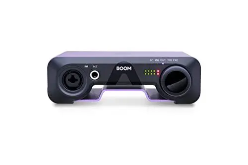 Produktbild: Apogee BOOM USB-C Audiointerface (für Studio- und Heimproduktionen, Null-Ohm Kopfhörerverstärker, Onboard Hardware-DSP, USB-C Buspowered)