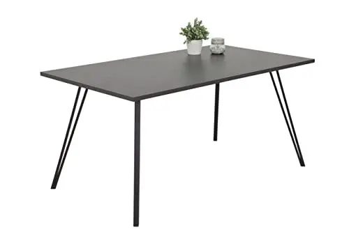 Produktbild: Hela Tische, Esstisch Küchentisch Oksana, Holzwerkstoff melaminbeschichtet, Oldwood, V-Fußgestell Metall Schwarz, 160x90cm